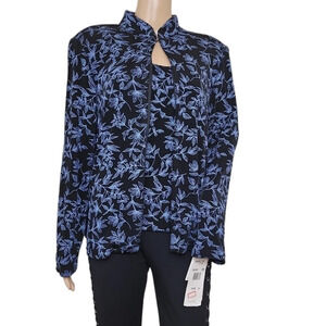 Xscape by Joanna Chen Blue Glitter Jacket Tank Top Set